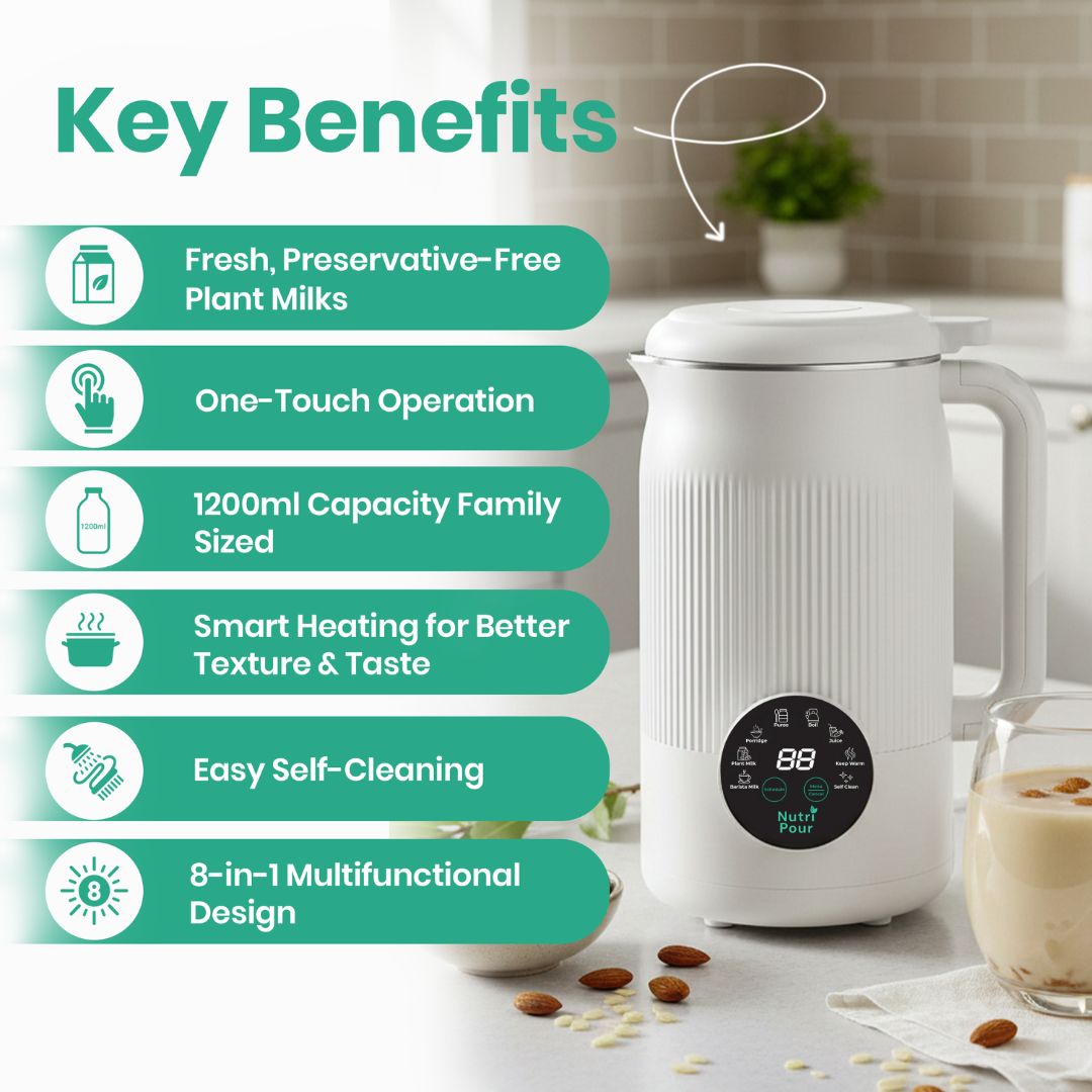 NutriPour - The 8-in-1 Multifunction Nut Milk & Juice Maker